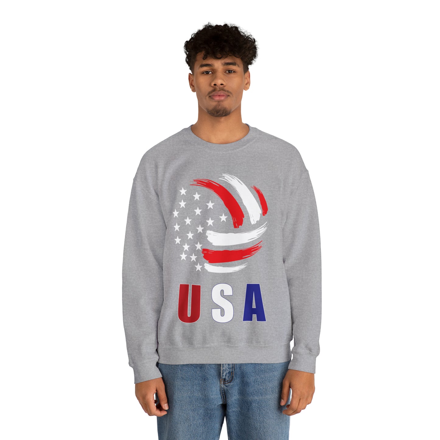 USA Volleyball Flag Crewneck Sweatshirt