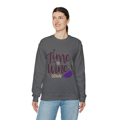 Time_to_wine_down Crewneck Sweatshirt