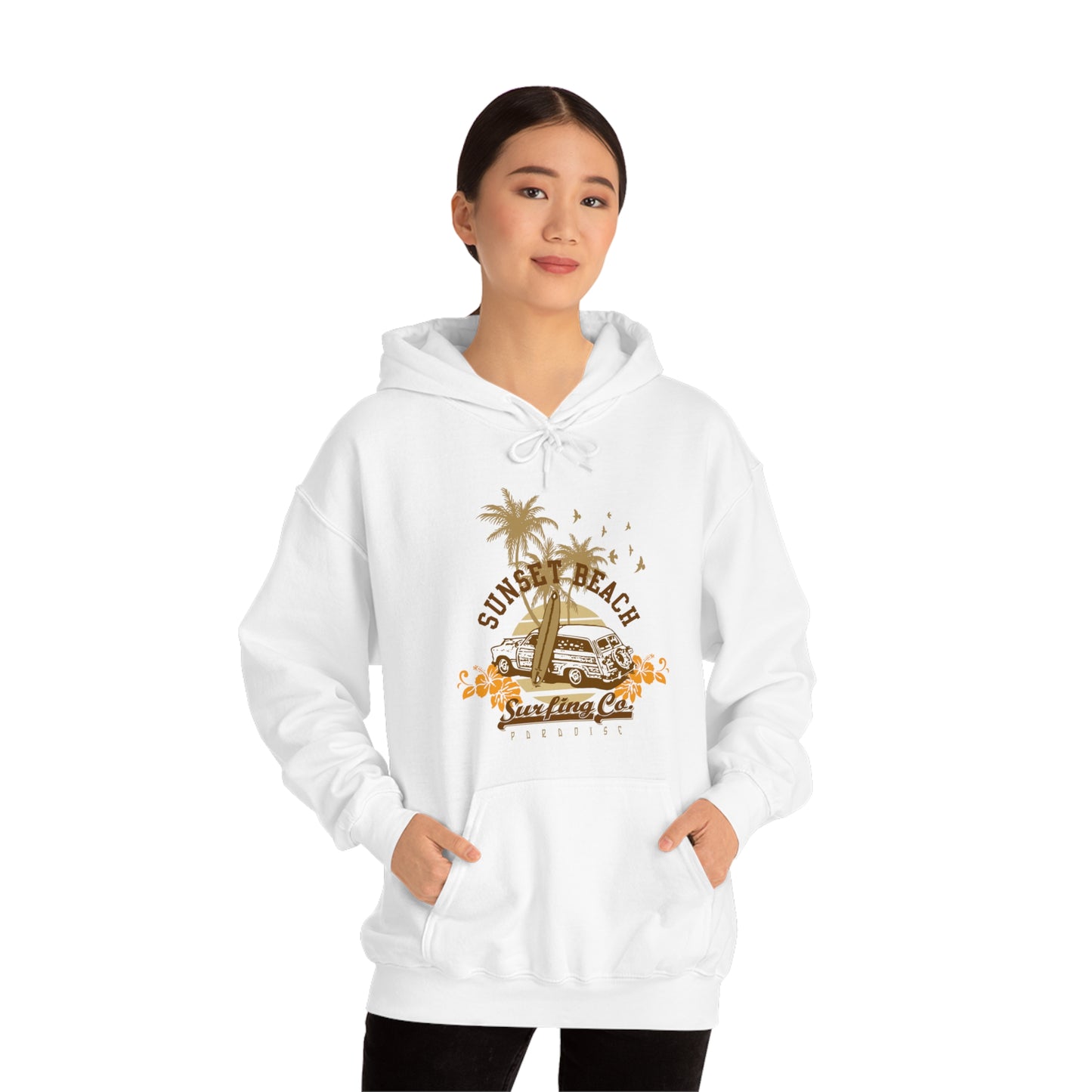 Sunset Beach Surfing Paradise Hoodie