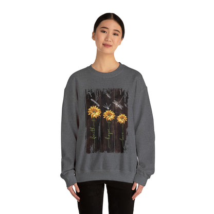 Sunflowers Faith hope love Crewneck Sweatshirt