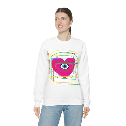 Eye Love in all dimension Crewneck Sweatshirt