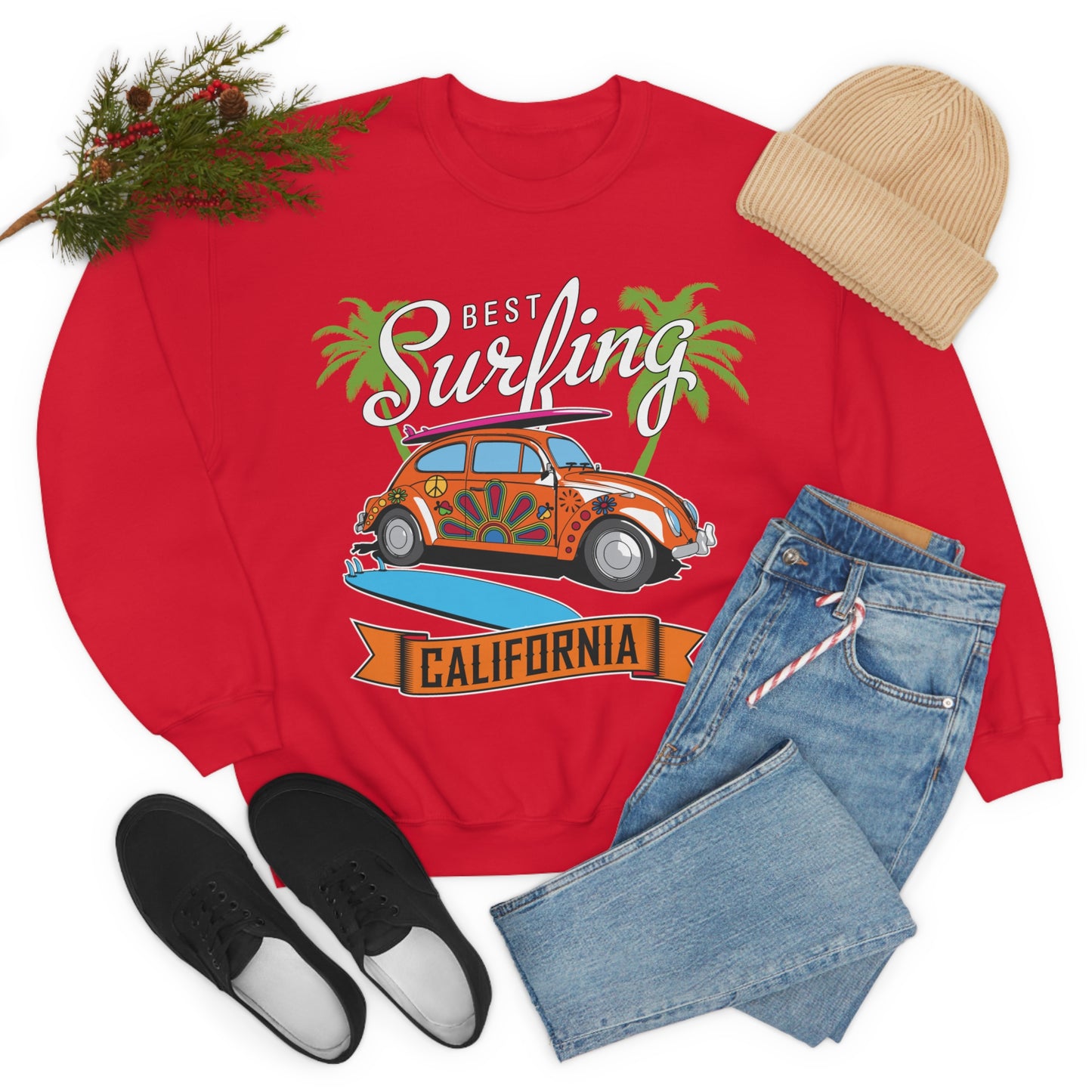 Best Surfing California Buggy Crewneck Sweatshirt