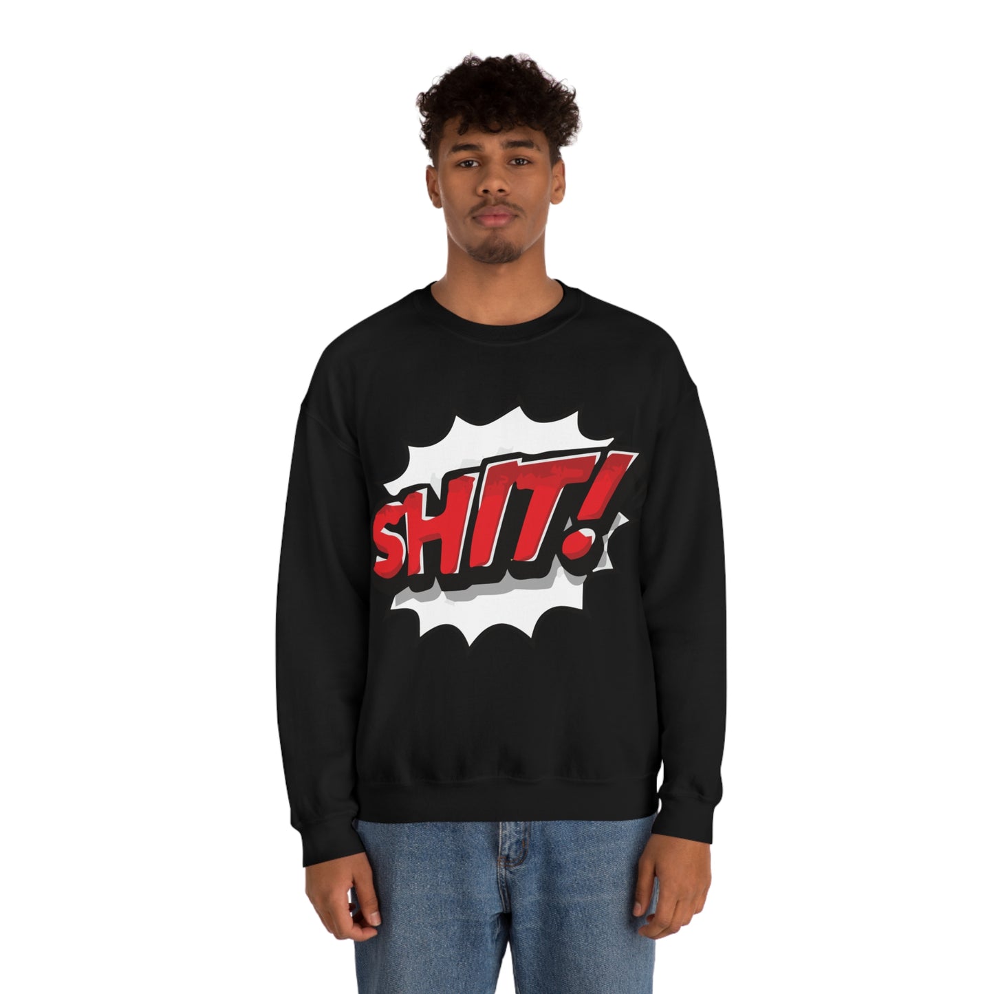 Shit! colorful graphic Crewneck Sweatshirt