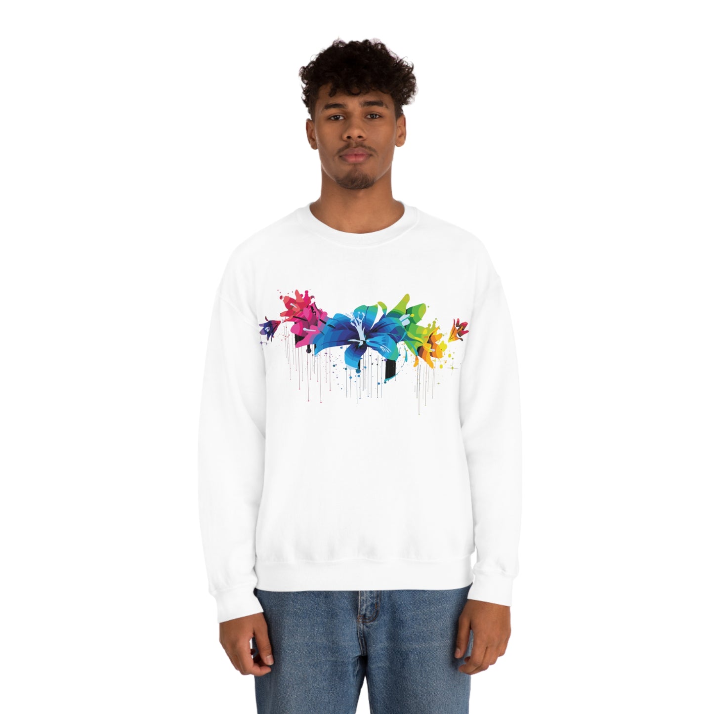 Beautiful colorful flowers Crewneck Sweatshirt