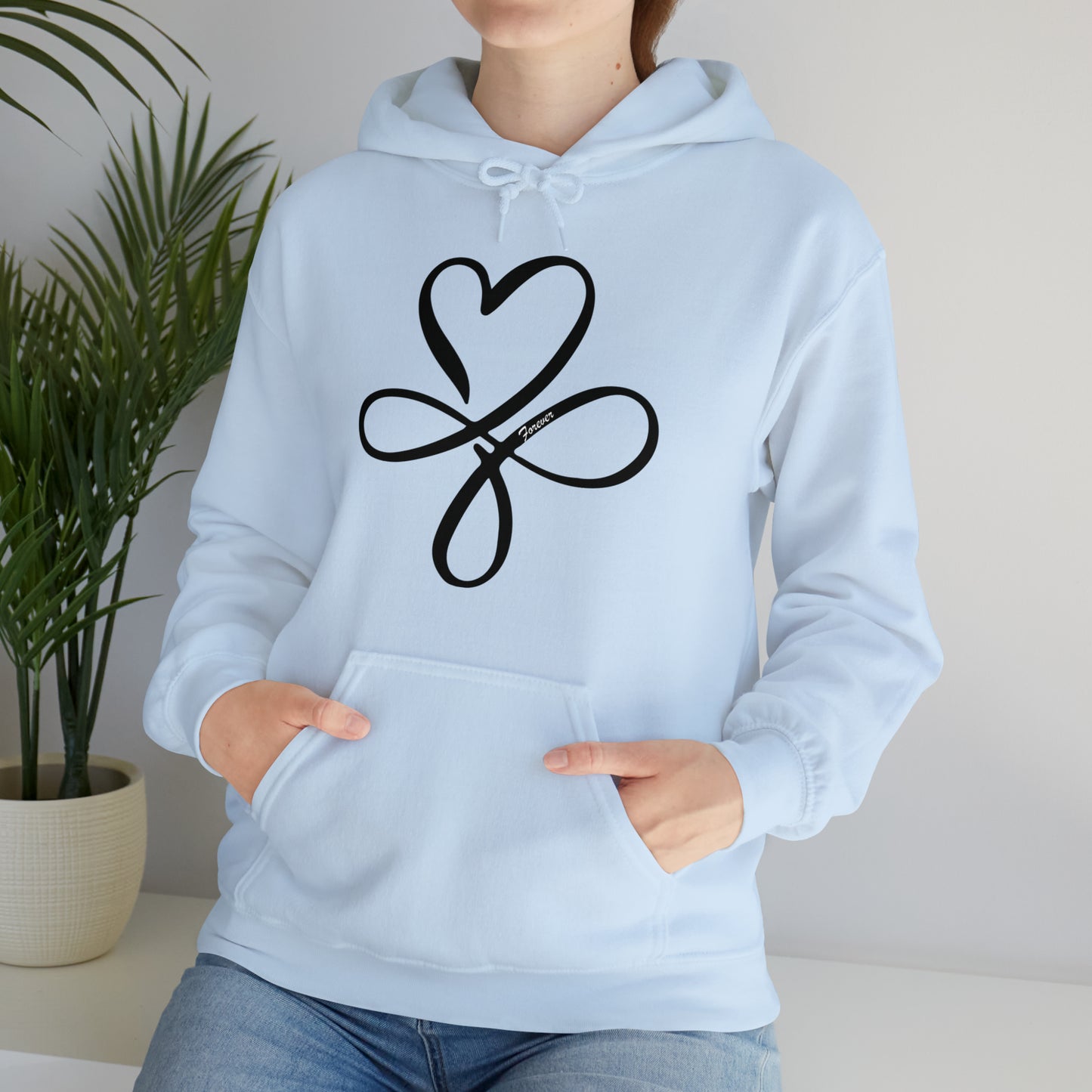 Heart symbol Love Infinity symbol Forever Hoodie