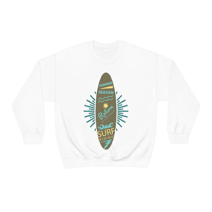 Surf Riding Summer Crewneck Sweatshirt