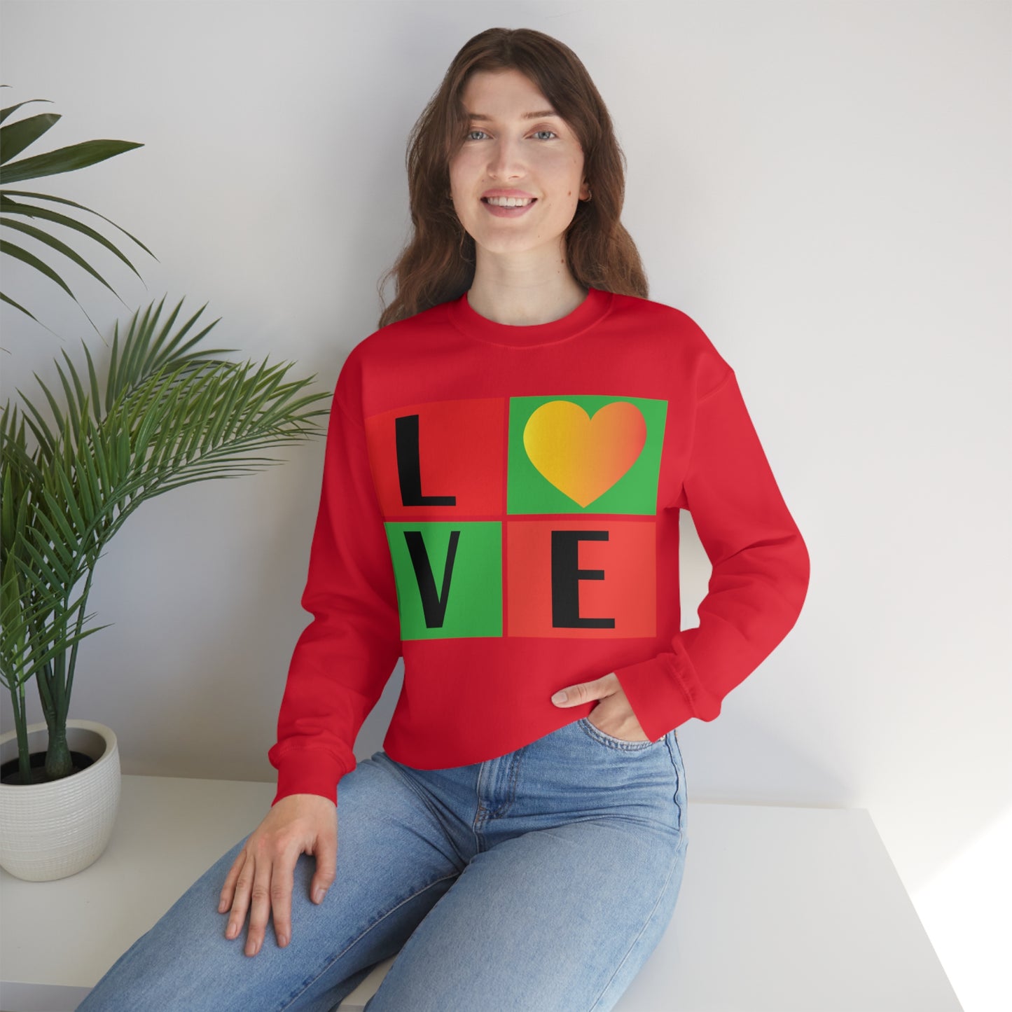 Love Squares Crewneck Sweatshirt