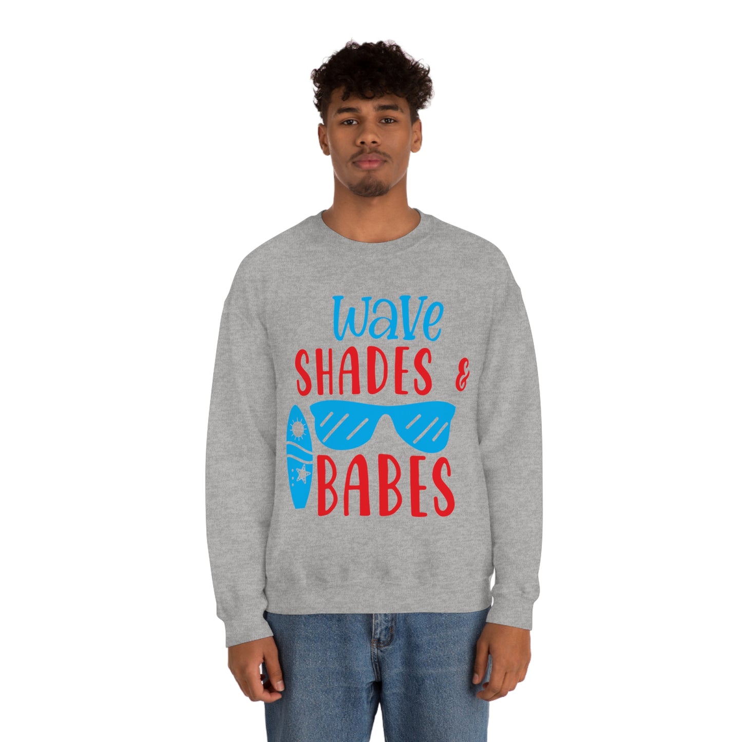 Wave Shades and Babes Crewneck Sweatshirt