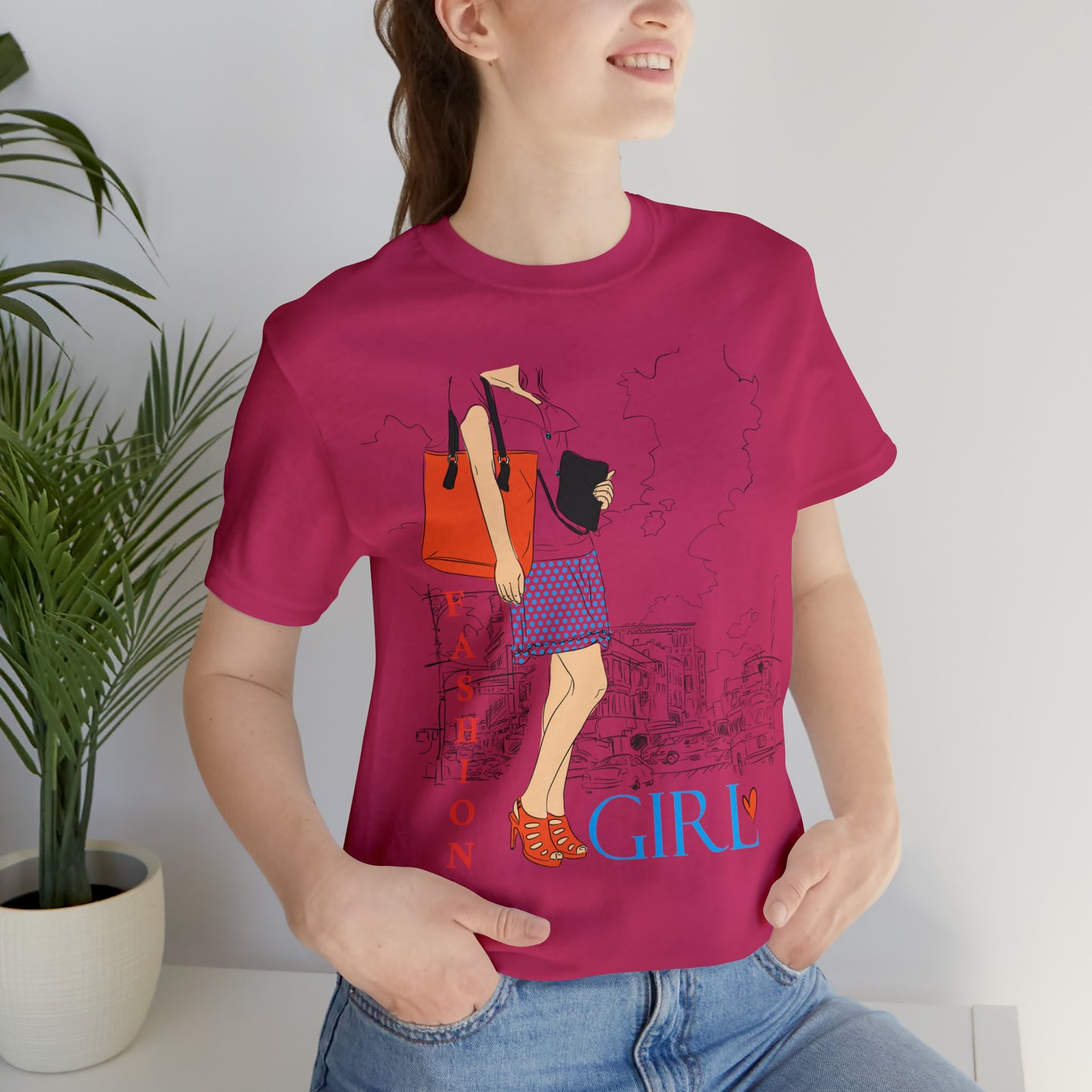 Fashion girl with a bag T-Shirt