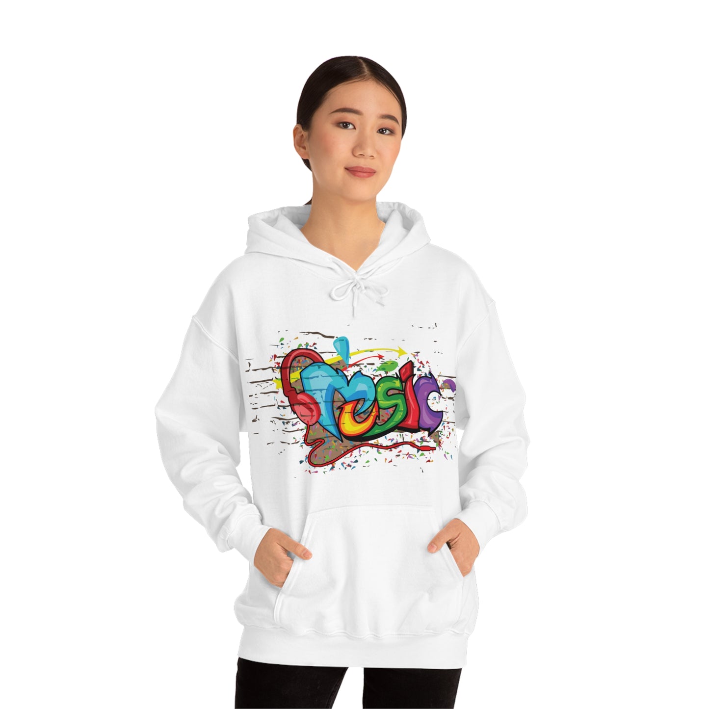 Music colorful graffiti Hoodie