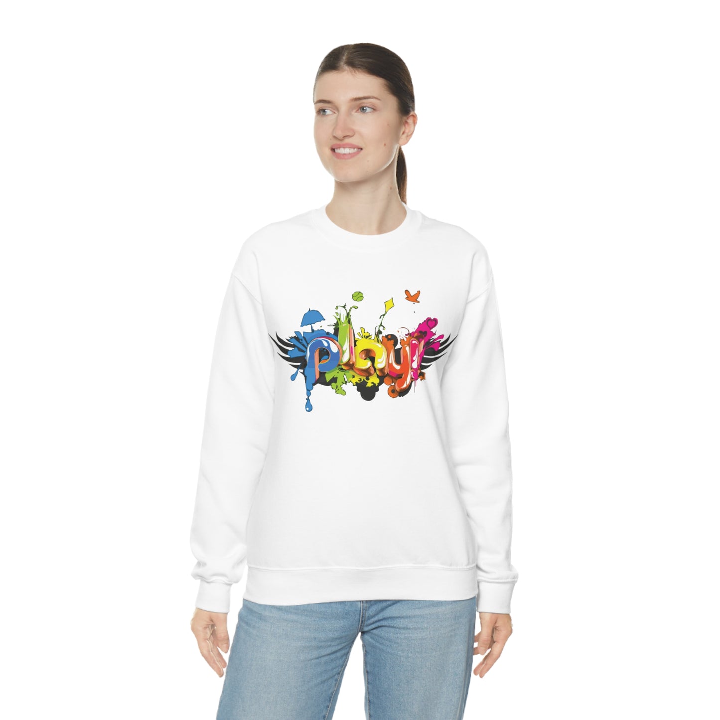 Play colorful graffiti Crewneck Sweatshirt