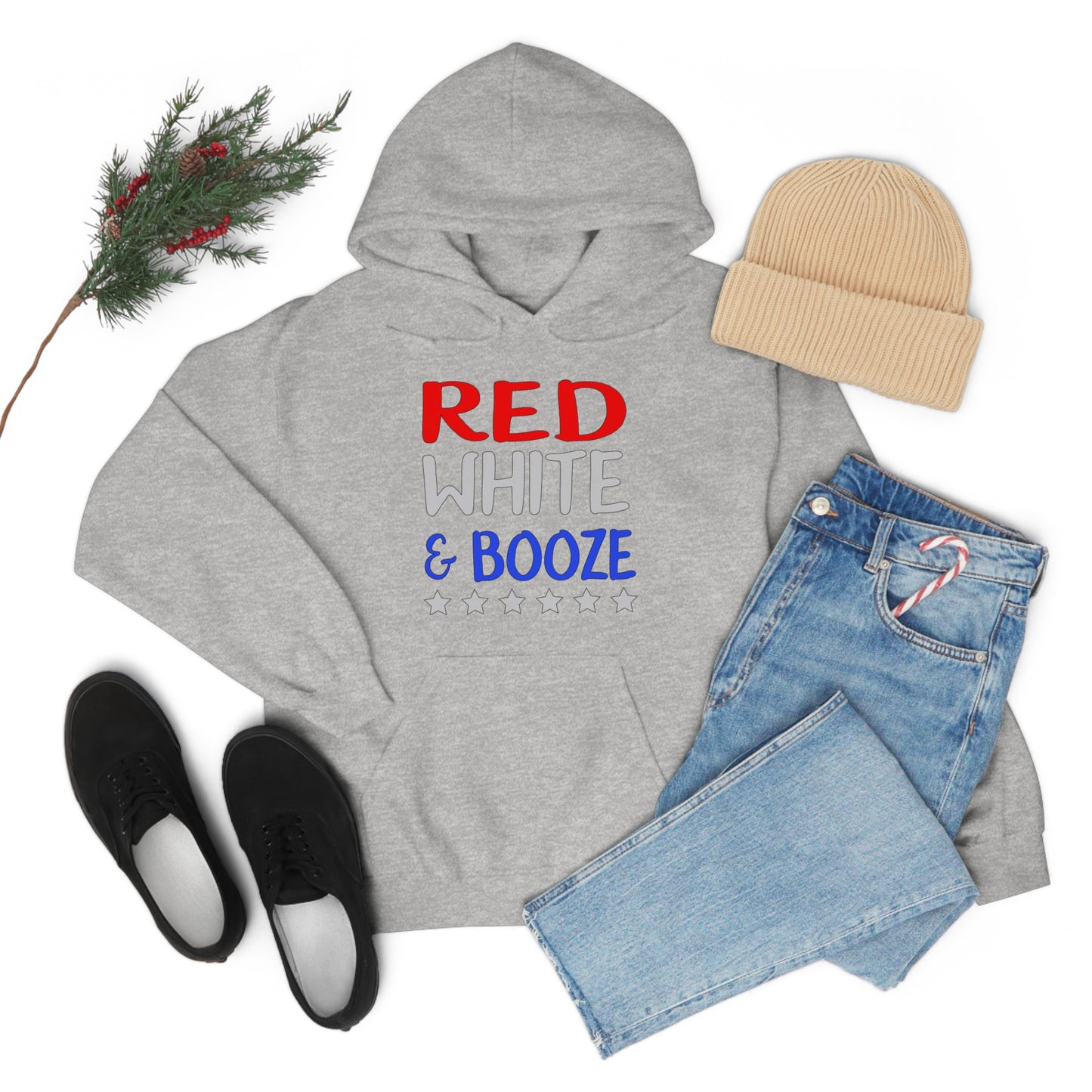 Red  White Booze Hoodie