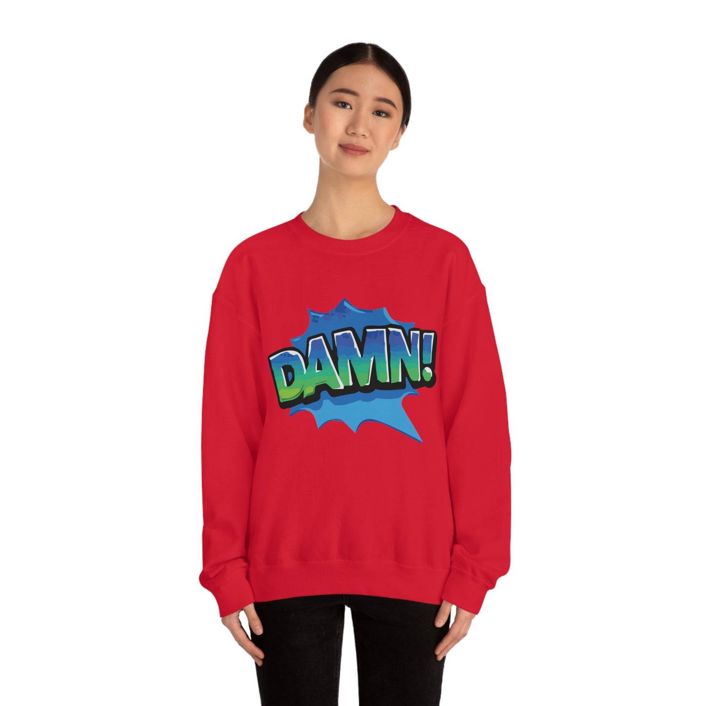 Damn! colorful Crewneck Sweatshirt