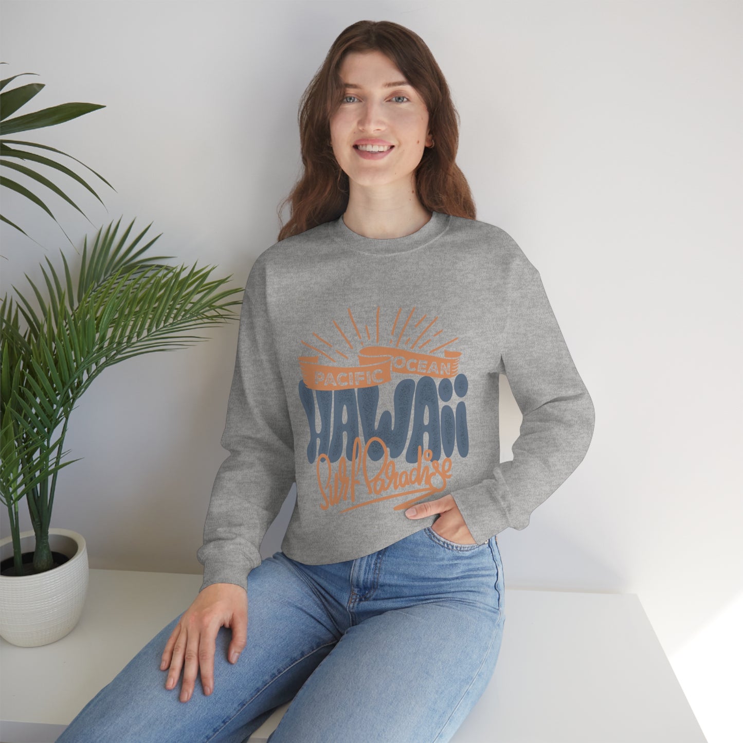 Hawaii Surf Paradise Crewneck Sweatshirt