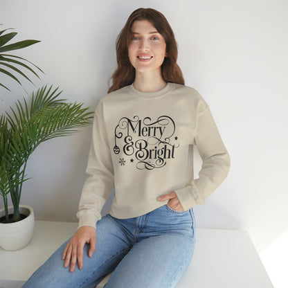 Merry and Bright Christmas Crewneck Sweatshirt