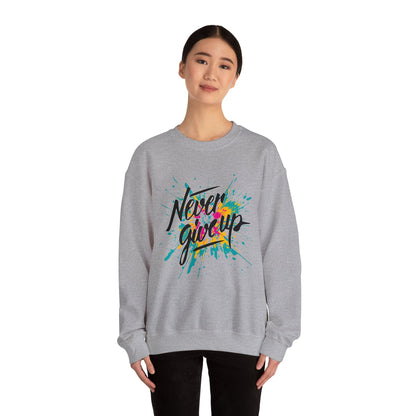 Never give up Crewneck Sweatshirt