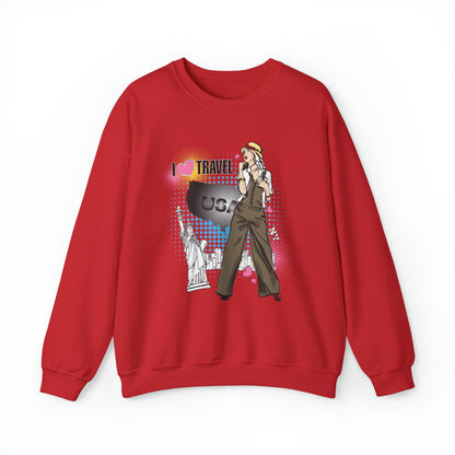 I love to travel Crewneck Sweatshirt