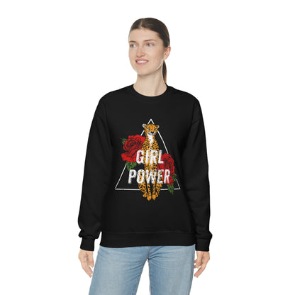 Girl Power Cheetah Edition Crewneck Sweatshirt