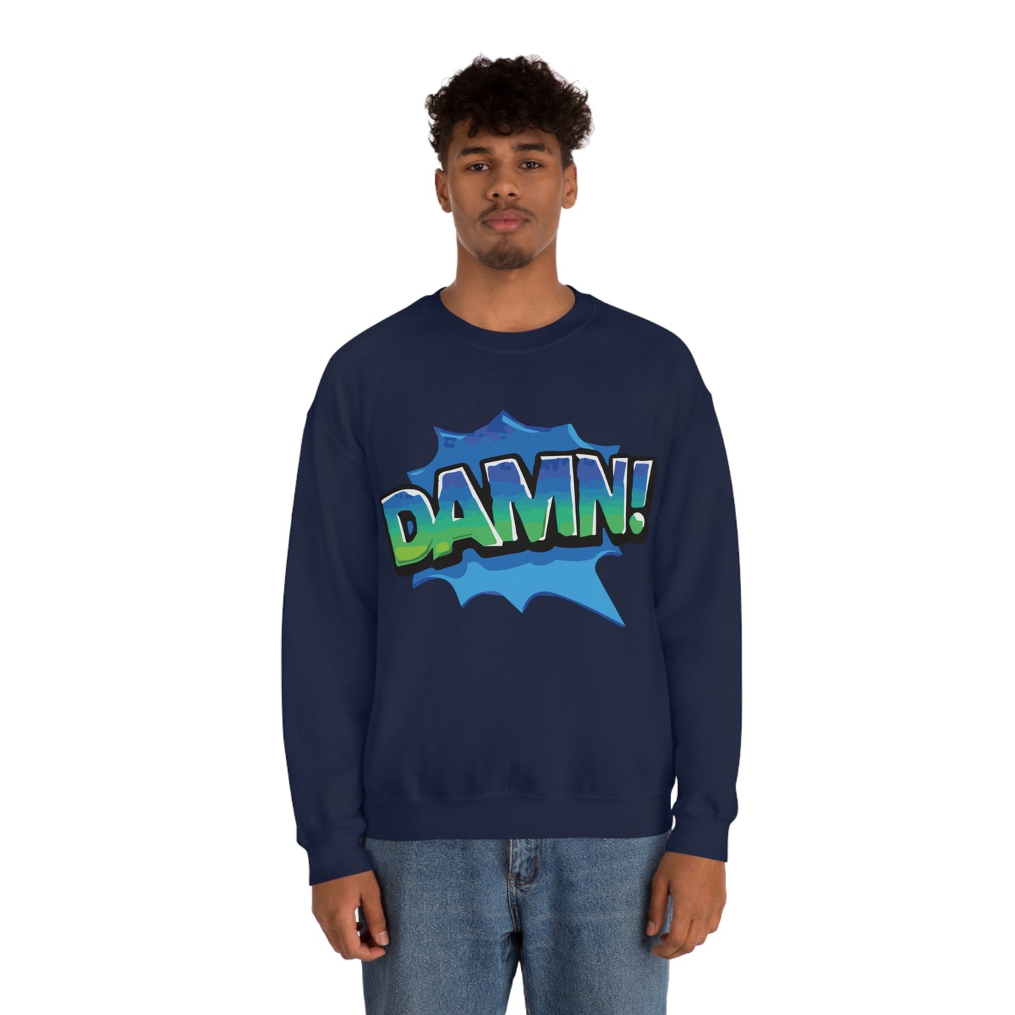 Damn! colorful Crewneck Sweatshirt