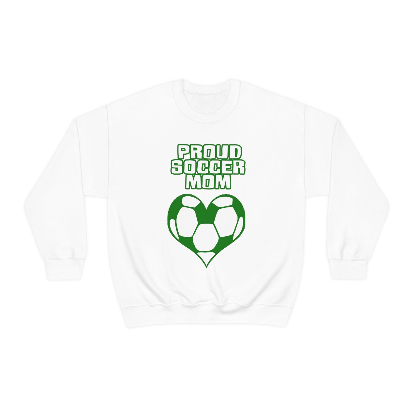 Proud -soccer-mom Heart Crewneck Sweatshirt