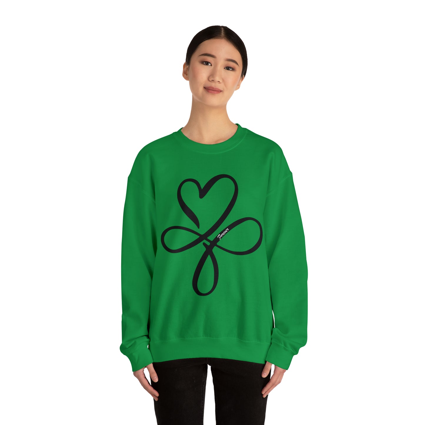 Heart symbol Love Infinity symbol Forever Crewneck Sweatshirt