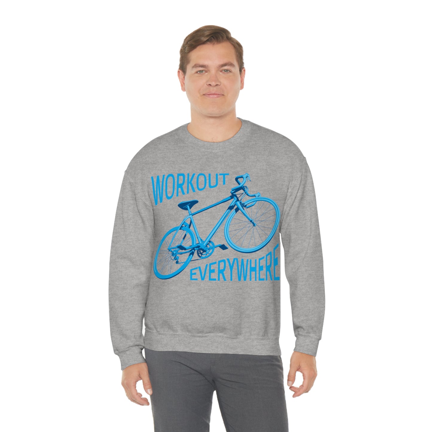 Workout everywhere bike Crewneck Sweatshirt