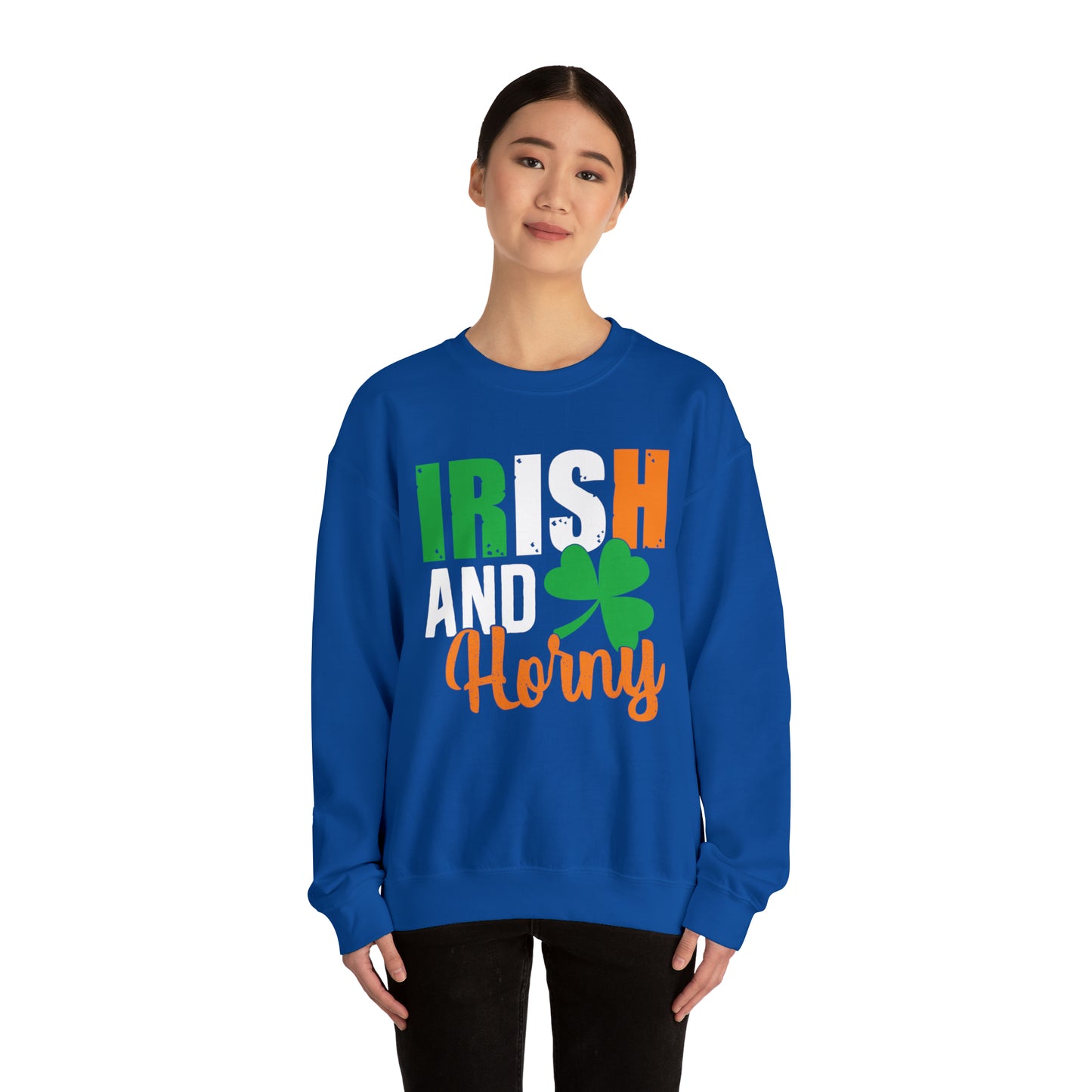 Irish and horny Crewneck Sweatshirt