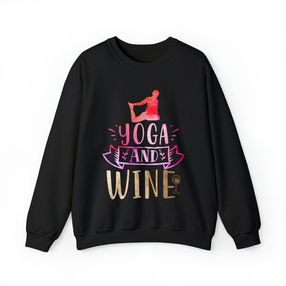 Yoga And Wine Crewneck Sweatshirt