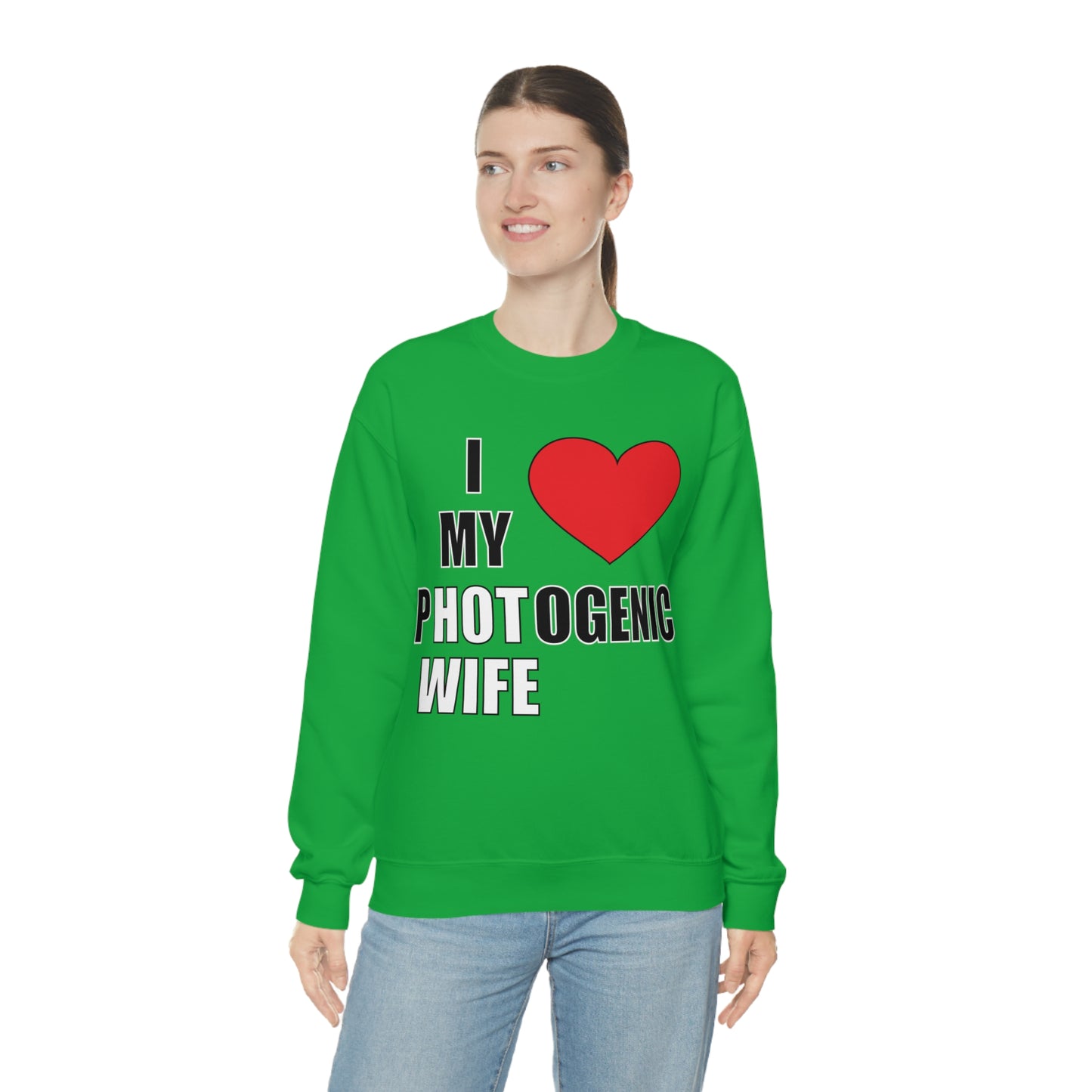 I love my pHOTogenic wife Crewneck Sweatshirt