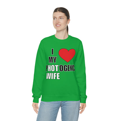 I love my pHOTogenic wife Crewneck Sweatshirt