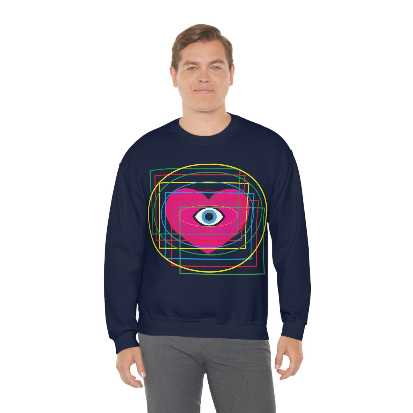 Eye Love in all dimension Crewneck Sweatshirt