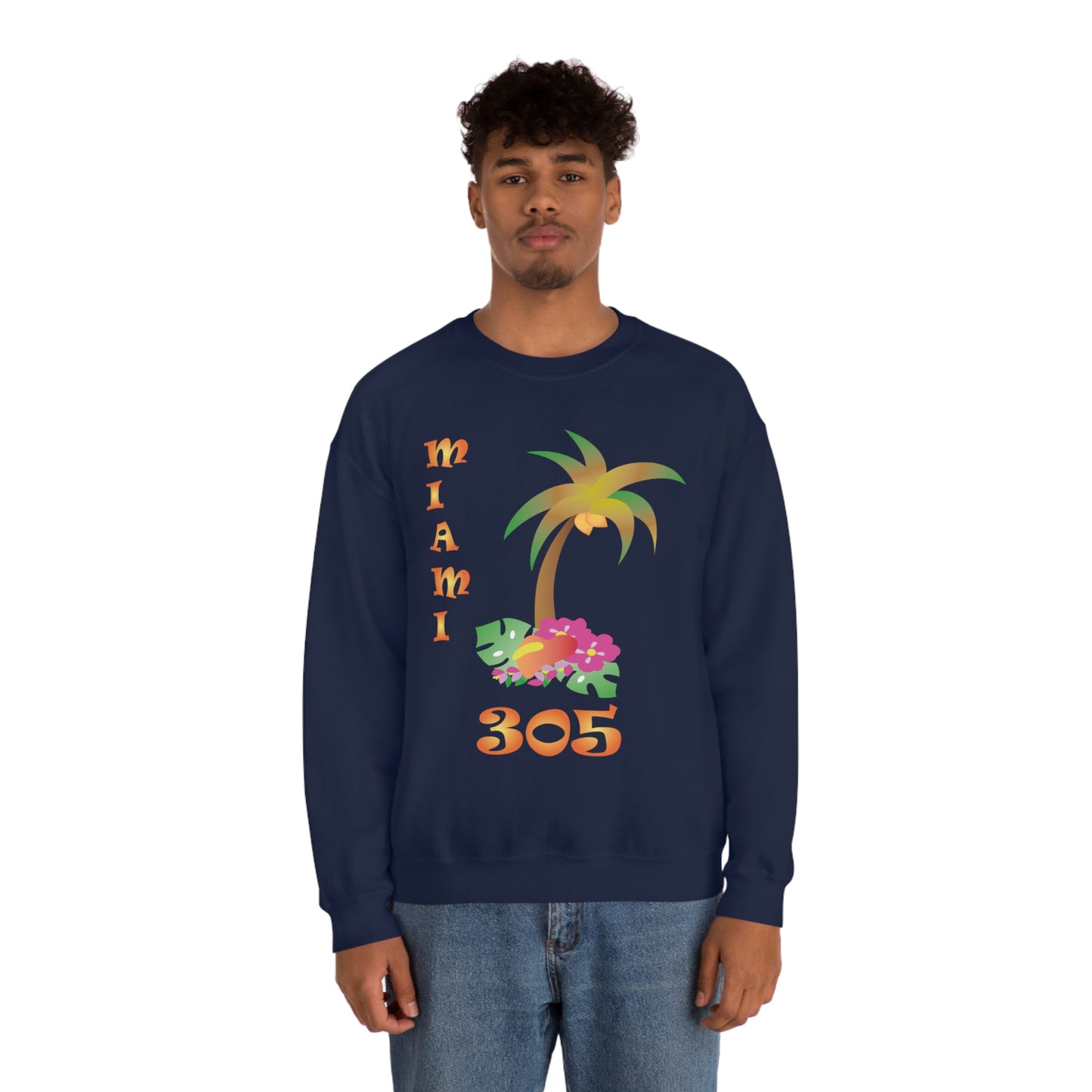 Miami Palm Tree Crewneck Sweatshirt