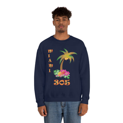 Miami Palm Tree Crewneck Sweatshirt