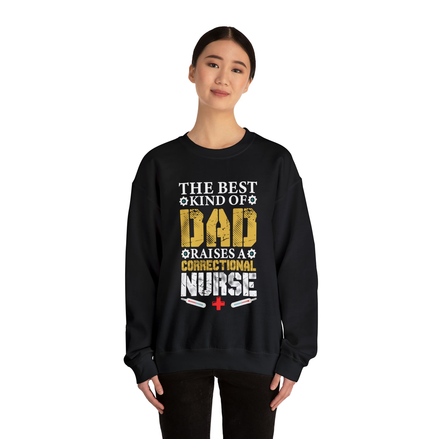 The best kind of dad raises a nurse Crewneck Sweatshirt