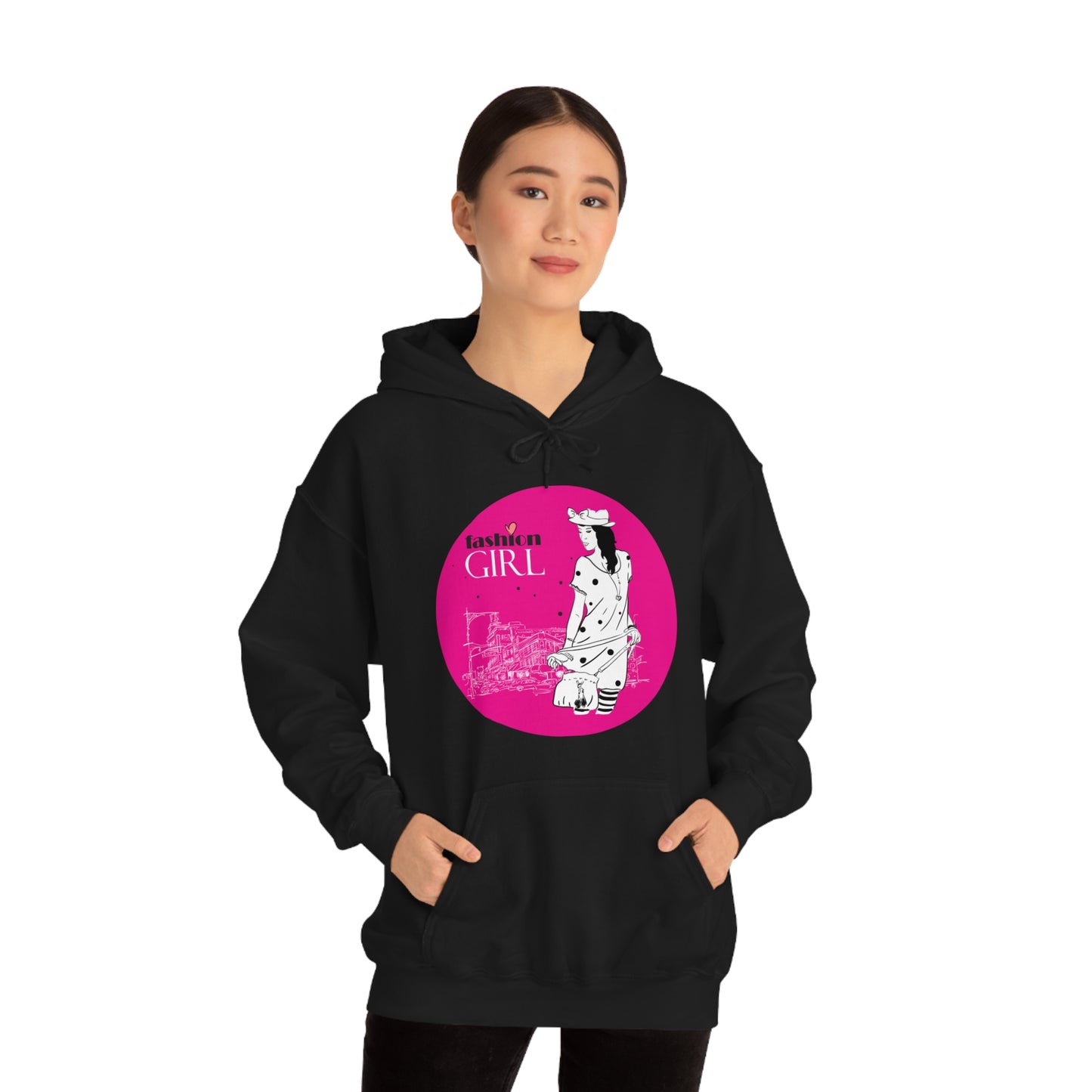 Pink Fashion girl Hoodie