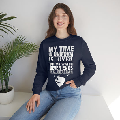 my time in uniform is over Crewneck Sweatshirt