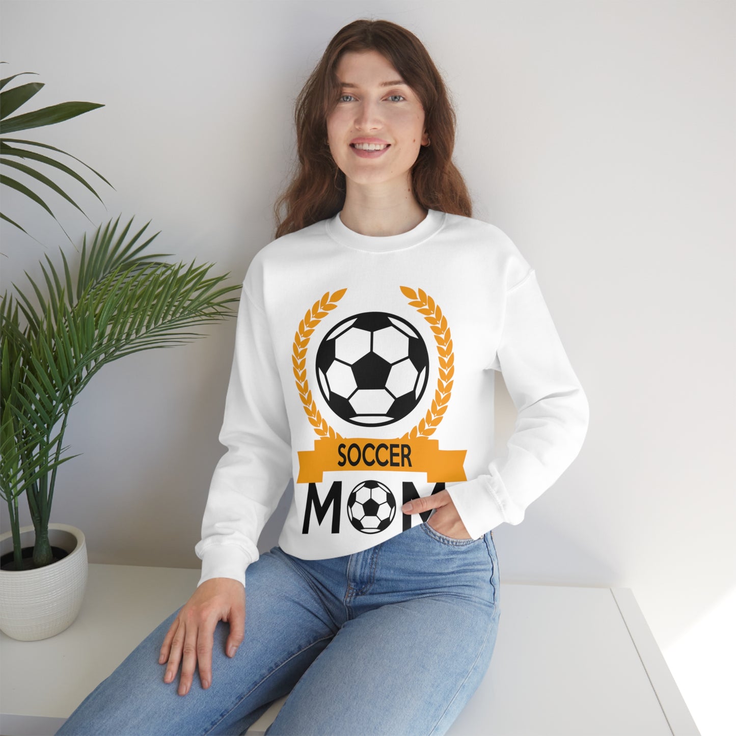 Soccer mom crest Crewneck Sweatshirt