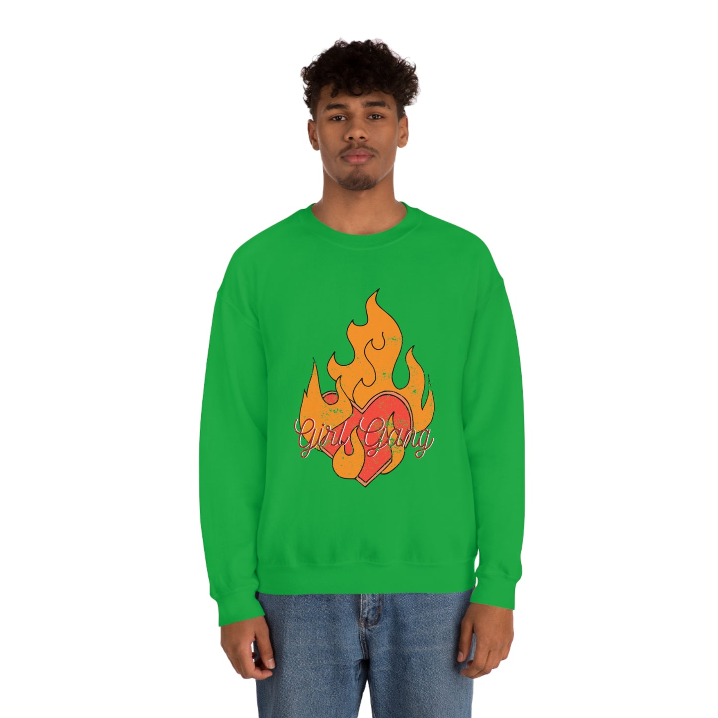 Girl Gang on Fire Crewneck Sweatshirt