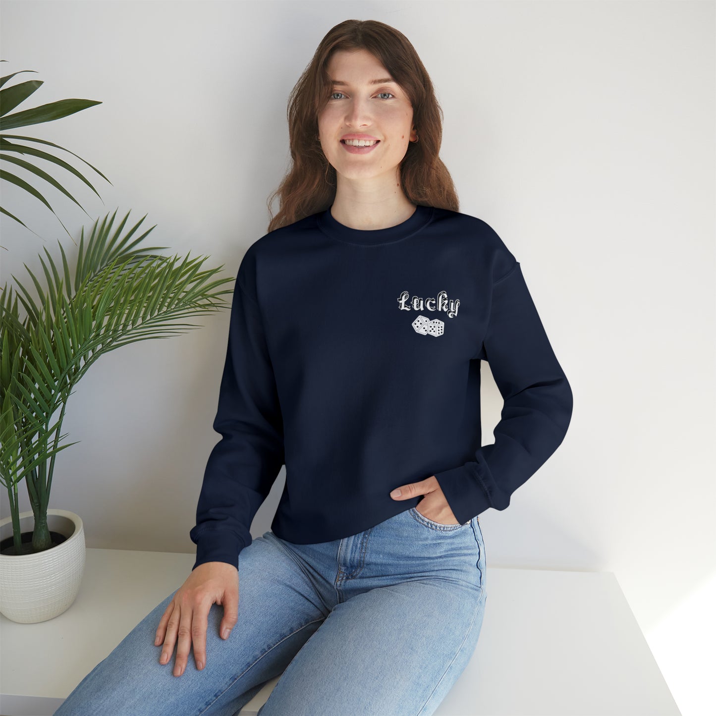 Lucky Front and back Crewneck Sweatshirt