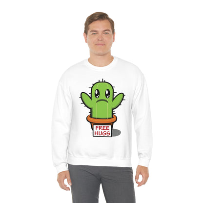 Free hugs sad cactus Crewneck Sweatshirt