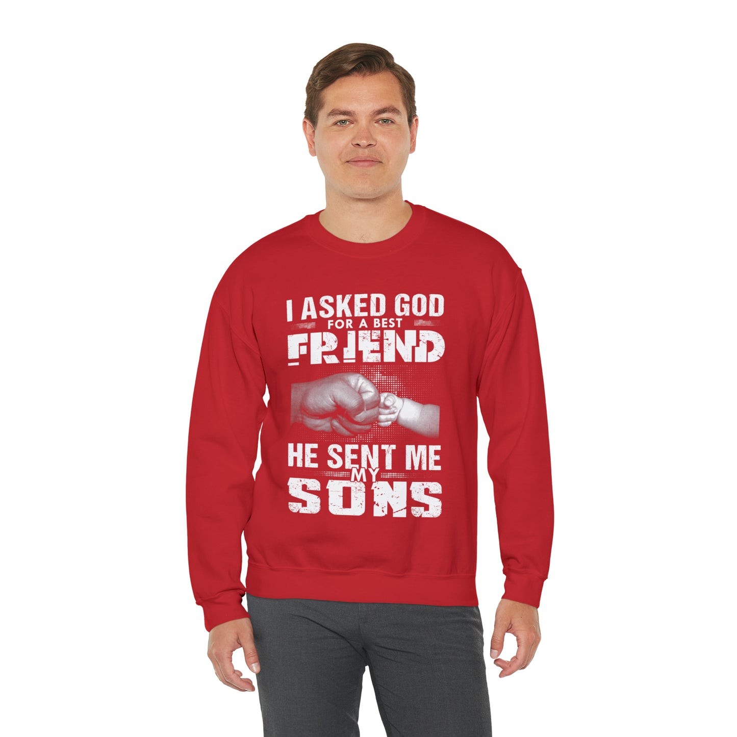 Best friends my sons Crewneck Sweatshirt