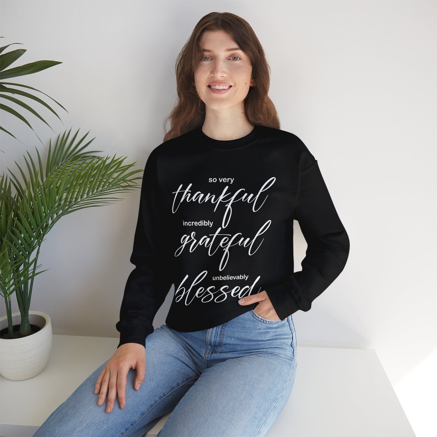 Thankful-Grateful-blessed Crewneck Sweatshirt