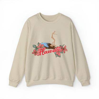 Hawaii Floral Surf Crewneck Sweatshirt