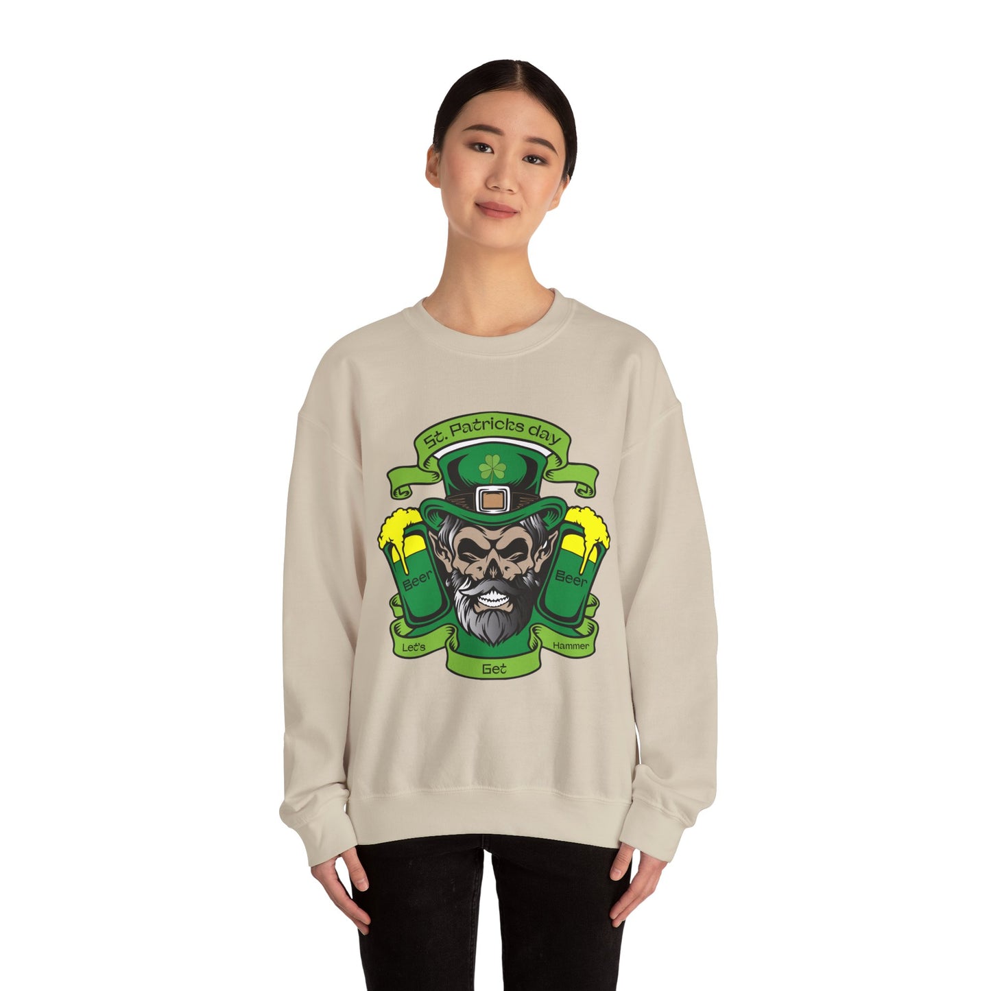 Let's get hammer on St. Patrick's day Crewneck Sweatshirt