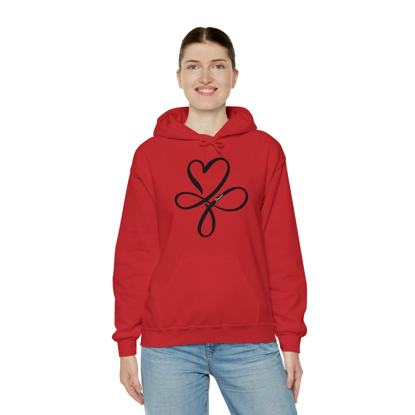 Heart symbol Love Infinity symbol Forever Hoodie