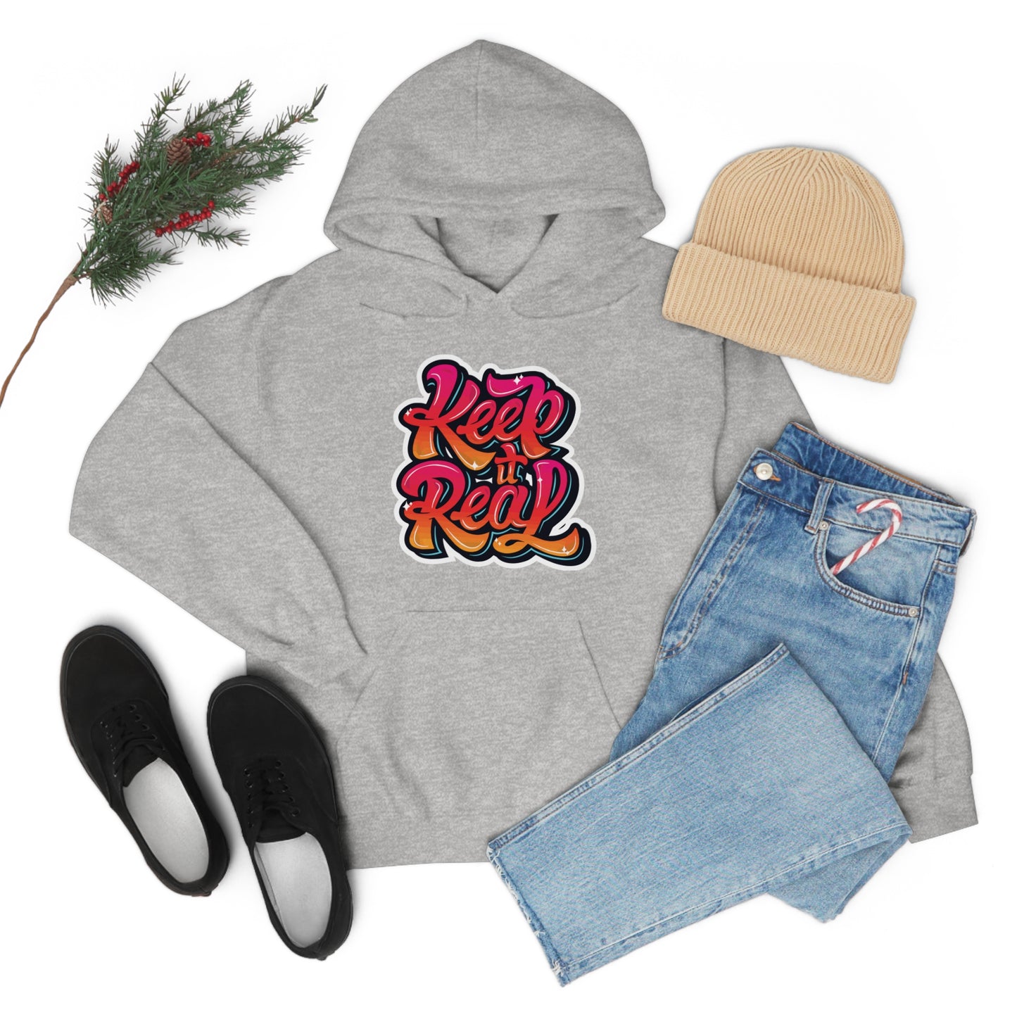 Keep it real colorful graffiti logo Hoodie