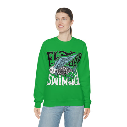 Fly deep swim high Crewneck Sweatshirt