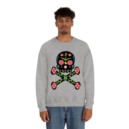 Day of the Dead Skull Crewneck Sweatshirt