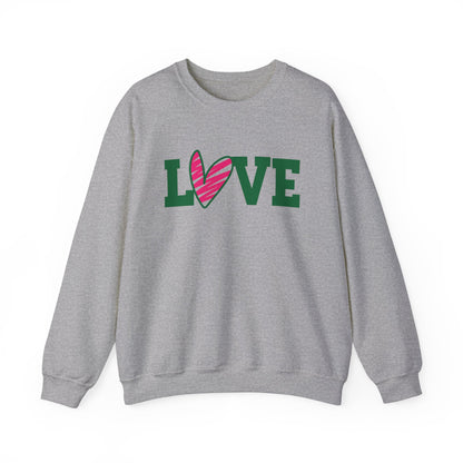 Love stripped heart Crewneck Sweatshirt