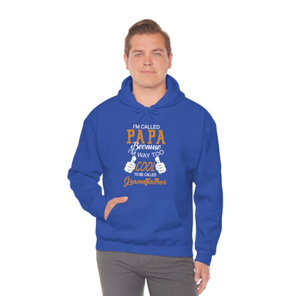 Papa Way 2 Cool to Be Called Grandfather Hoodie